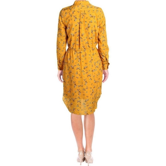 NEW Ralph Lauren LRL Women 16 Floral Shirt Dress Gold Career Office - Picture 5 of 15